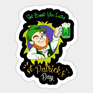 happy st patricks day lucky Sticker